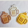12x Stickdatei Bier Blumenstecker Anhänger Lichterkettenaufsatz