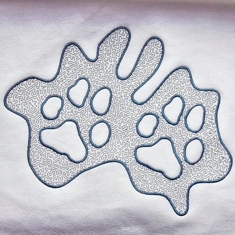 Embossed Datei - 2 Pfoten - 12.91x13.87 cm