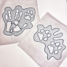 Embossed Datei - linke Hand und Pfote - 13.86x12.67 cm