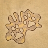 Embossed Datei - 2 Pfoten - 12.91x13.87 cm