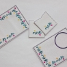 Miniranke Blatt 3x Stickdatei kleine Satin Ranke mit Blättchen