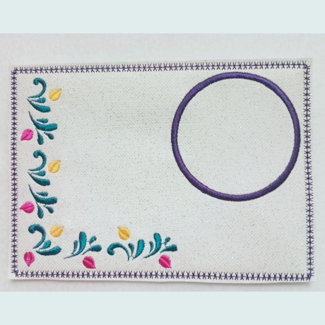 Miniranke Blatt 3x Stickdatei kleine Satin Ranke mit Blättchen