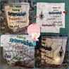 Ferberline Stickdatei Mug Rug Set Spinnweben ab 5x6cm