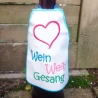 Flaschenschürze Wein Weib Gesang Stickdatei 3 Versionen 12x15cm 