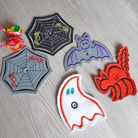 7x Katze Lollihalter Beutel Halloween Deko Stickdatei stickdirwas