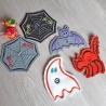 7x Katze Lollihalter Beutel Halloween Deko Stickdatei stickdirwas