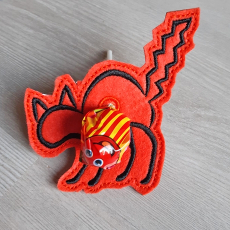 7x Katze Lollihalter Beutel Halloween Deko Stickdatei stickdirwas