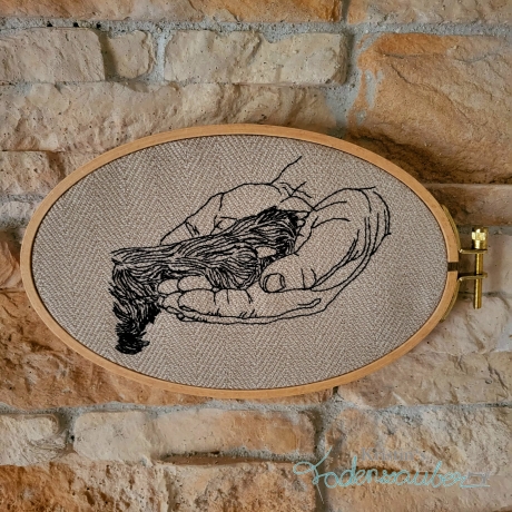 leg deine Pfote in meine Hand - Motiv 3 - 20x20 