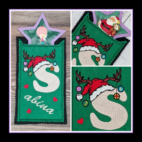 Ferberline Stickdatei Set 26 Weihnachtsbuchstaben komplett 10x10