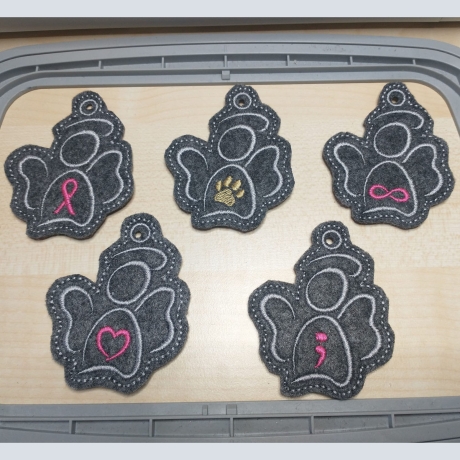 10x Schutzengel ITH Anhänger Stickdatei Symbole Achtsamkeit 