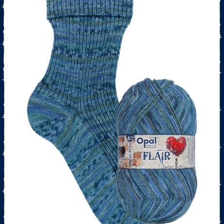 Opal Flair, 4-fädige Sockenwolle, Farbe 11480