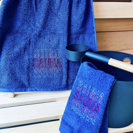 Ferberline Stickdatei Wortwelle Sauna ab 10x10cm