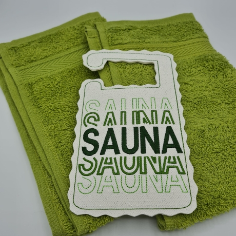 Ferberline Stickdatei Wortwelle Sauna ab 10x10cm