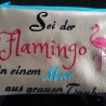 Ferberline Stickdatei Spruch Sei ein Flamingo