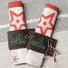 Stickdatei ITH Serviettenband Xmas mit Redwork Motiven ab 13x18cm