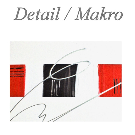 MK1 Art Bild Leinwand Abstrakt Kunst Malerei Acrylbild rot weiß