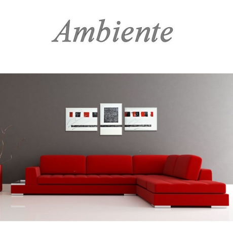 MK1 Art Bild Leinwand Abstrakt Kunst Malerei Acrylbild rot weiß