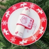 Stickdatei ITH Serviettenband Xmas mit Redwork Motiven ab 13x18cm