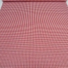 Stoff Baumwolle Zefir Karo 5 mm in rot weiß Kleiderstoff