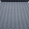 toff Strickstoff Jacquard Doppelgewebe Fischrat Design jeansblau