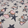 Stoff Baumwolle Jersey Disney Dumbo Elefanaten beige grau rosa