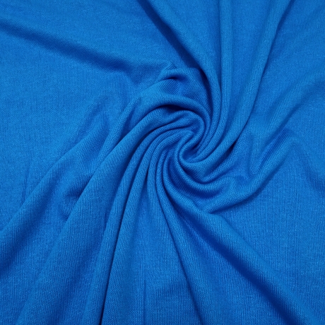 Stoff Viskose Elastic Jersey uni blau Kleiderstoff Kinderstoff