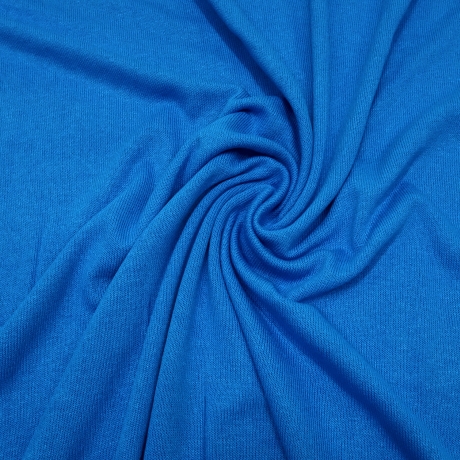 Stoff Viskose Elastic Jersey uni blau Kleiderstoff Kinderstoff