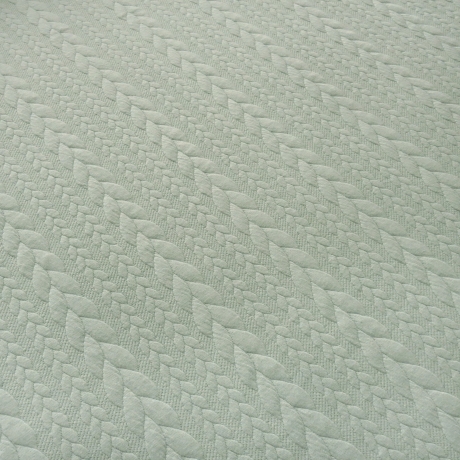 Stoff Zopfstrick Jacquard Zopfmuster Jersey uni altgrün