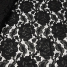 Stoff Viskose Spitze Spitzenstoff Blumenmuster schwarz Kleider
