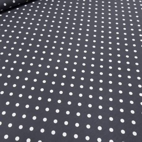 toff Baumwolle Jersey 8 mm Punkte grau weiß Kleiderstoff