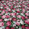 Stoff Baumwolle Popeline Rosen Blumen rot rosa oliv blau weiß sw