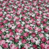 Stoff Baumwolle Popeline Rosen Blumen rot rosa oliv blau weiß sw