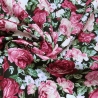 Stoff Baumwolle Popeline Rosen Blumen rot rosa oliv blau weiß sw
