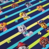 Stoff Baumwolle Jersey Paw Patrol dunkelblau bunt gestreift