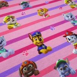 Stoff Baumwolle Jersey Paw Patrol rosa pink bunt gestreift