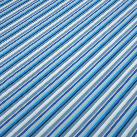 Stoff Baumwolle Jersey Streifen blau türkis weiß grau gestreift