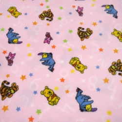 Stoff Microfleece Fleece Disney Winnie Pooh Tiger rosa bunt