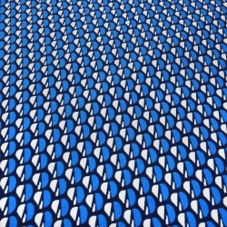 Stoff Bengaline Stretch kleingemustert blau weiß sw Hosenstoff