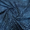 Stoff Baumwolle Jersey grafisches Muster Spinnennetz blau türkis