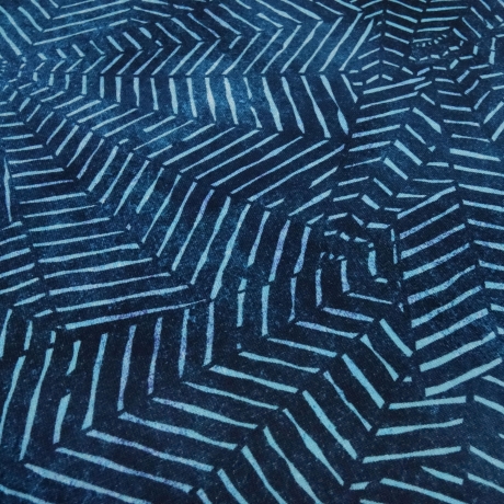 Stoff Baumwolle Jersey grafisches Muster Spinnennetz blau türkis