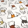 Stoff Baumwolle Jersey Disney Winnie Pooh ecrú orange braun bunt