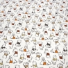 Stoff Baumwolle Jersey Disney Winnie Pooh ecrú orange braun bunt
