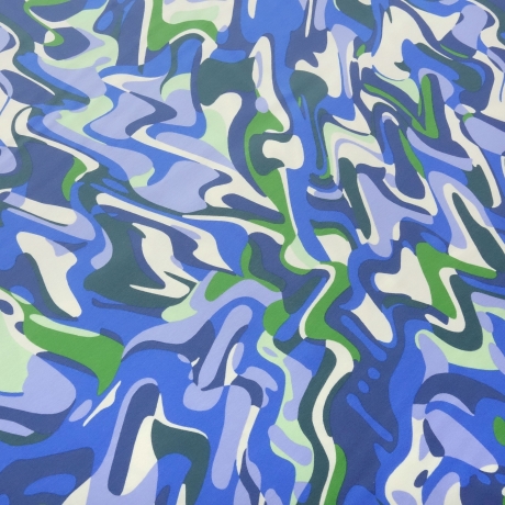 Stoff Baumwolle Jersey abstrakt hellblau blau grün cremeweiß