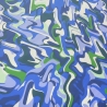Stoff Baumwolle Jersey abstrakt hellblau blau grün cremeweiß