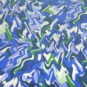 Stoff Baumwolle Jersey abstrakt hellblau blau grün cremeweiß
