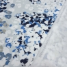 Stoff Viskose Jersey mit abstrakten Design weiß grau blau marine