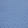 Stoff Vintage Baumwolle Blumen Blüten Streublumen jeans blau weiß