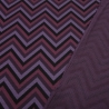 Stoff Stretch Jacquard Strick Jersey Zick Zack pink flieder lila