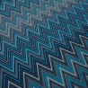 Stoff Jacquard Jersey Zick Zack Design türkis marine grau weiß