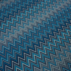 Stoff Jacquard Jersey Zick Zack Design türkis marine grau weiß